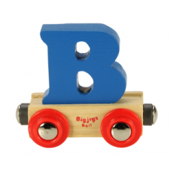 Bigjigs Name Train Wooden Alphabet Carriage B - Bigjigs Rail