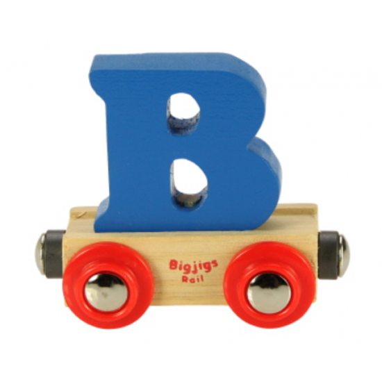 Bigjigs Name Train Wooden Alphabet Carriage B - Bigjigs Rail