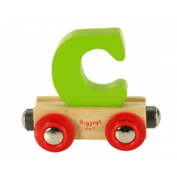 Bigjigs Name Train Wooden Alphabet Carriage C - Bigjigs Rail
