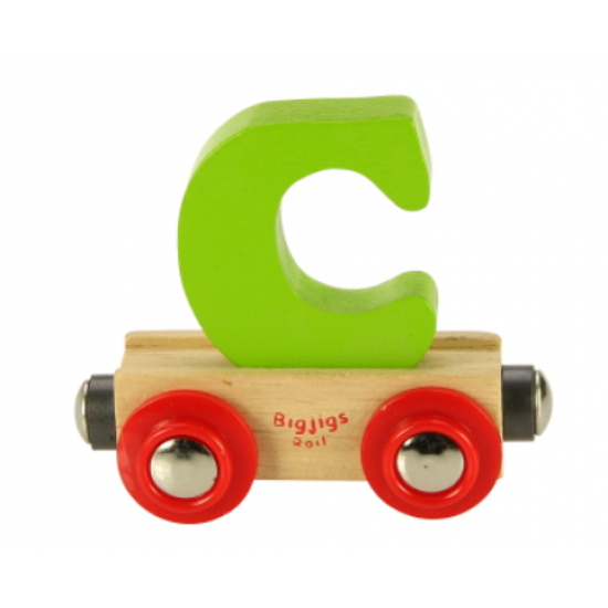 Bigjigs Name Train Wooden Alphabet Carriage C - Bigjigs Rail