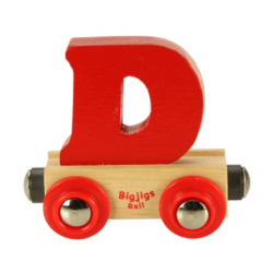 Bigjigs Name Train Wooden Alphabet Carriage D - Bigjigs Rail