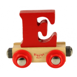 Bigjigs Name Train Wooden Alphabet Carriage E - Bigjigs Rail