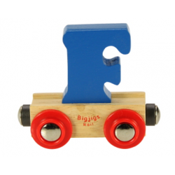 Bigjigs Name Train Wooden Alphabet Carriage F  - Bigjigs Rail