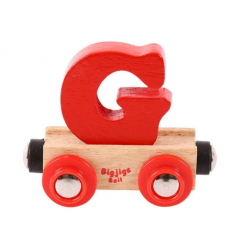 Bigjigs Name Train Wooden Alphabet Carriage G - Bigjigs Rail