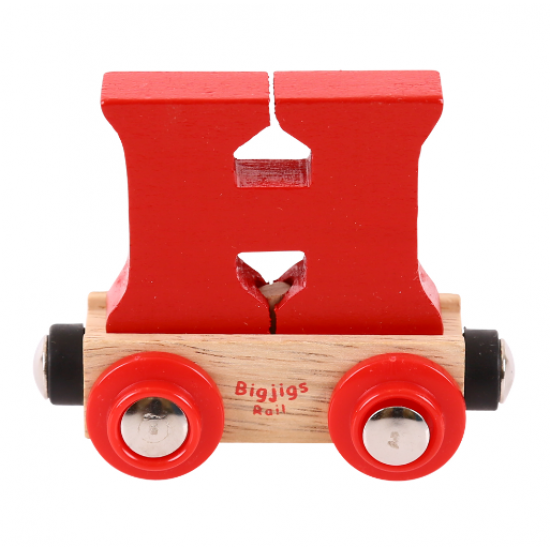 Bigjigs Name Train Wooden Alphabet Carriage H - Bigjigs Rail