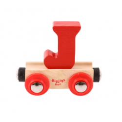 Bigjigs Name Train Wooden Alphabet Carriage J - Bigjigs Rail