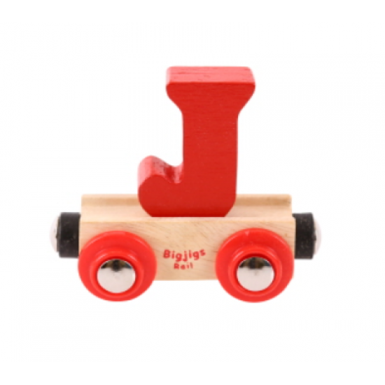 Bigjigs Name Train Wooden Alphabet Carriage J - Bigjigs Rail