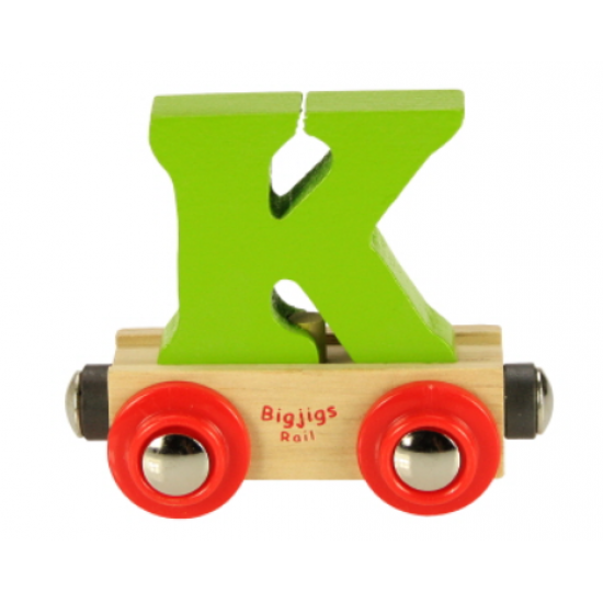 Bigjigs Name Train Wooden Alphabet Carriage K - Bigjigs Rail