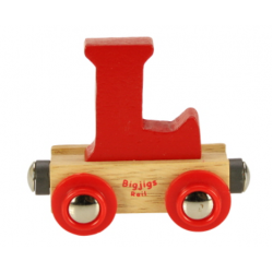 Bigjigs Name Train Wooden Alphabet Carriage L - Bigjigs Rail