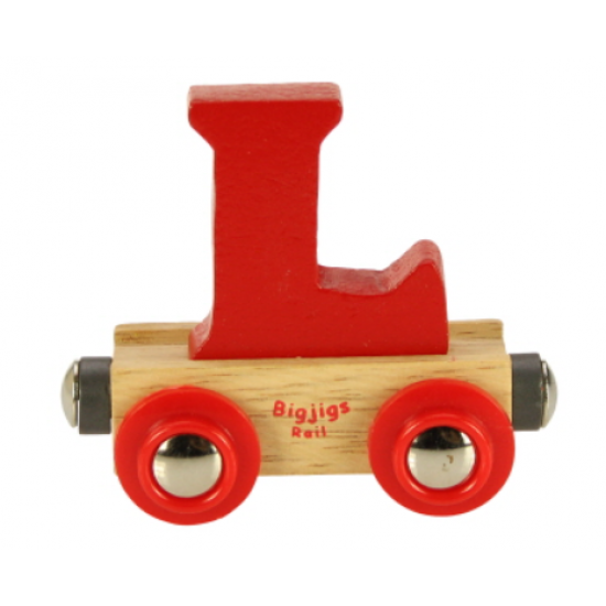 Bigjigs Name Train Wooden Alphabet Carriage L - Bigjigs Rail