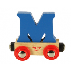 Bigjigs Name Train Wooden Alphabet Carriage M - Bigjigs Rail
