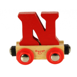 Bigjigs Name Train Wooden Alphabet Carriage N - Bigjigs Rail