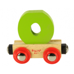 Bigjigs Name Train Wooden Alphabet Carriage O - Bigjigs Rail