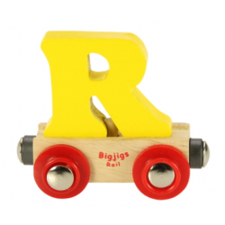 Bigjigs Name Train Wooden Alphabet Carriage R - Bigjigs Rail