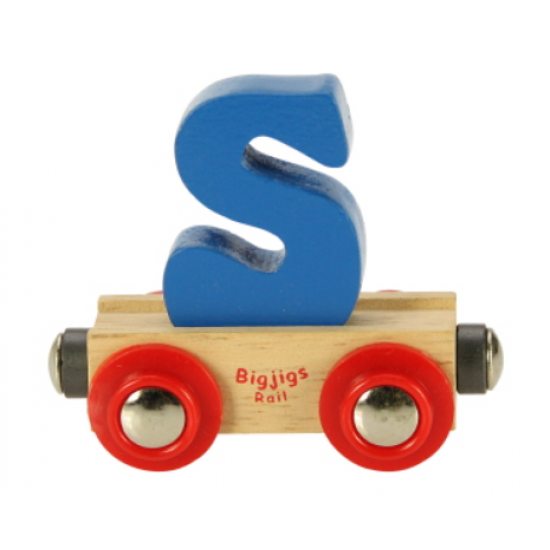 Bigjigs Name Train Wooden Alphabet Carriage S - Bigjigs Rail