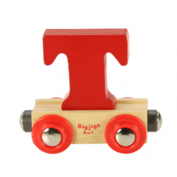 Bigjigs Name Train Wooden Alphabet Carriage T - Bigjigs Rail