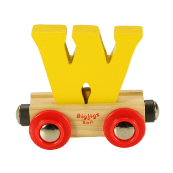 Bigjigs Name Train Wooden Alphabet Carriage W - Bigjigs Rail