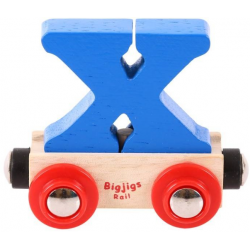 Bigjigs Name Train Wooden Alphabet Carriage X - Bigjigs Rail