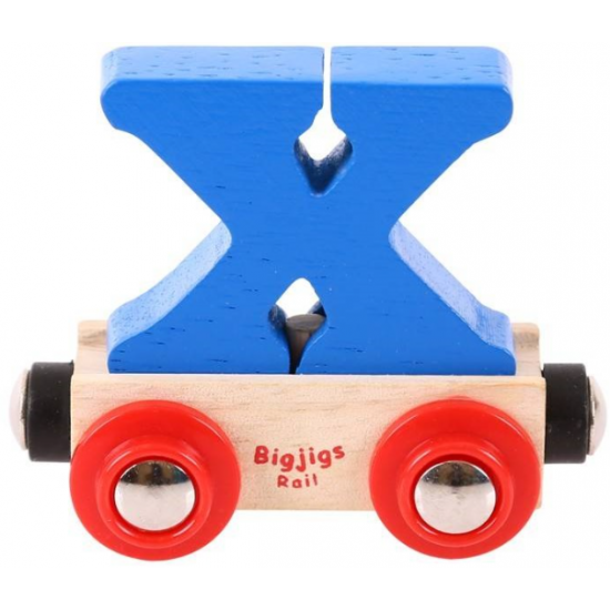 Bigjigs Name Train Wooden Alphabet Carriage X - Bigjigs Rail