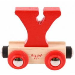 Bigjigs Name Train Wooden Alphabet Carriage Y - Bigjigs Rail