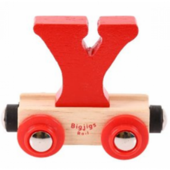 Bigjigs Name Train Wooden Alphabet Carriage Y - Bigjigs Rail