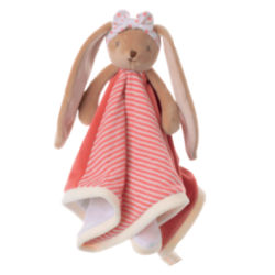Bukowski Bears - Baby Comforter - Baby Bunny  (Peach)