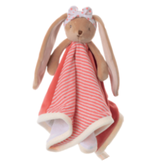 Bukowski Bears - Baby Comforter - Baby Bunny  (Peach)