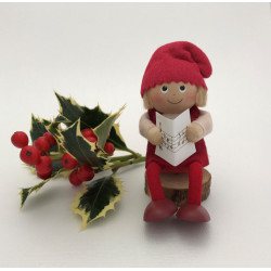 Wooden Nisse - Girl with Red Dress
