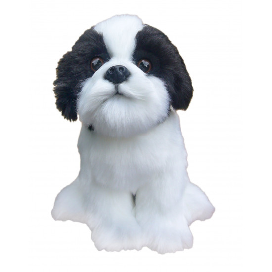 Faithful Friends - Shih-Tzu Soft Toy Dog (Black and White)