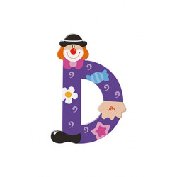 Sevi Clown Wooden Alphabet Letter D