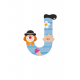 Sevi Clown Wooden Alphabet Letter J