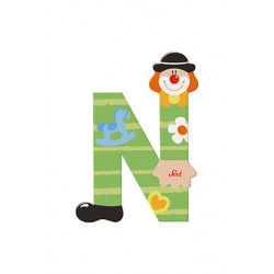 Sevi Clown Wooden Alphabet Letter N