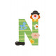Sevi Clown Wooden Alphabet Letter N Sevi Clown Wooden Alphabet Letter N