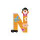 Sevi Clown Wooden Alphabet Letter N Sevi Clown Wooden Alphabet Letter N