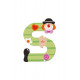 Sevi Clown Wooden Alphabet Letter S