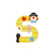 Sevi Clown Wooden Alphabet Letter S