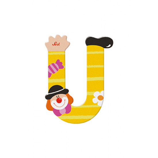 Sevi Clown Wooden Alphabet Letter U Sevi Clown Wooden Alphabet Letter U