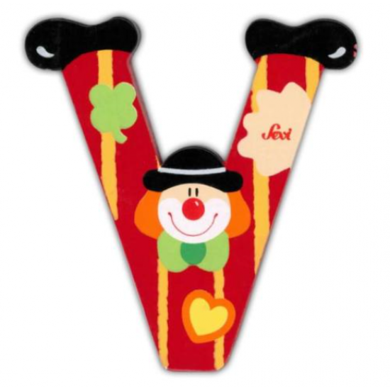 Sevi Clown Wooden Alphabet Letter V