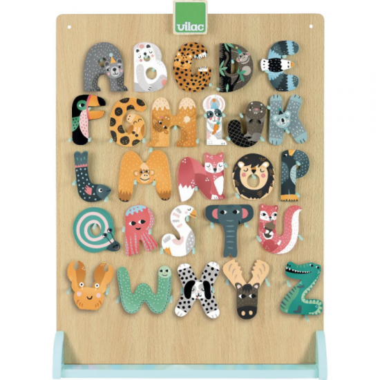 Wooden Animal Alphabet Letter M - Vilac